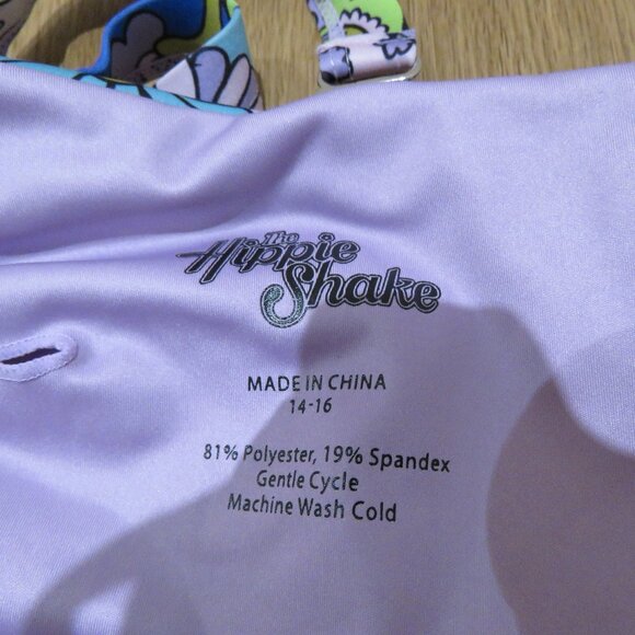 THE HIPPIE SHAKE Marcie Psychedelic Floral Bikini Top Retro 70s Swim Boho - Picture 12 of 12